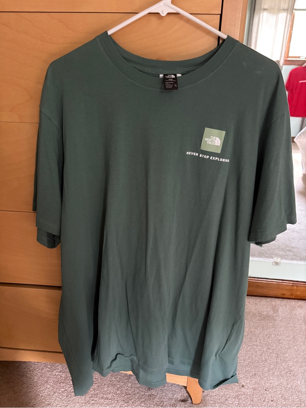 The North Face Men’s Short-Sleeve Tee — Forest Green Logo Box